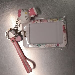 Hello kitty inspired student nurse ID license holder keychain or purse c…